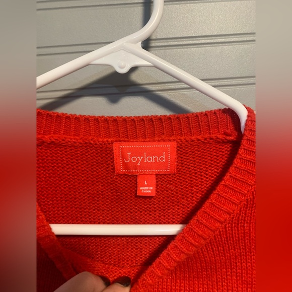 Joy Land  Set Of 2 RED Long Sleeve Knitted  Casual Fitted Sweater Size L & XL - Picture 4 of 6